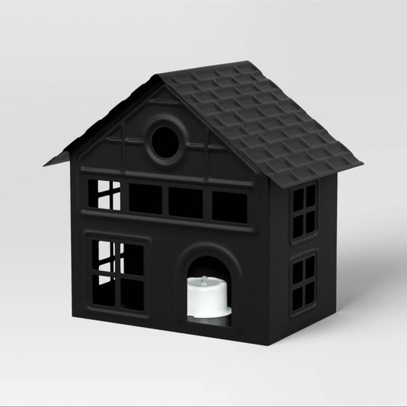 7.38" Battery Operated Lit Metal House
Christmas Village Building Black - Picture 4 of 4